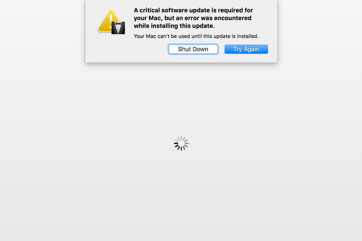 a critical software update is required for your mac